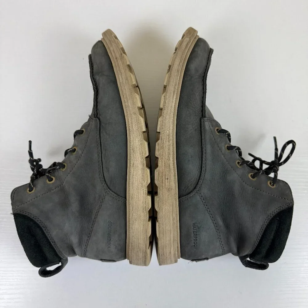 Sorel Waterproof Moc Toe Boots Grey Leather Lace Up NM3851-048